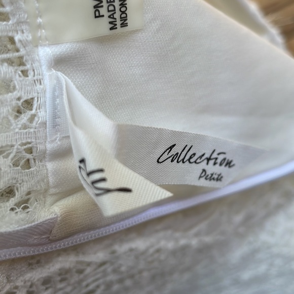 NY Collection Petite Lace Capped Sleeve Midi A-Line Dress Size PM - Picture 10 of 11